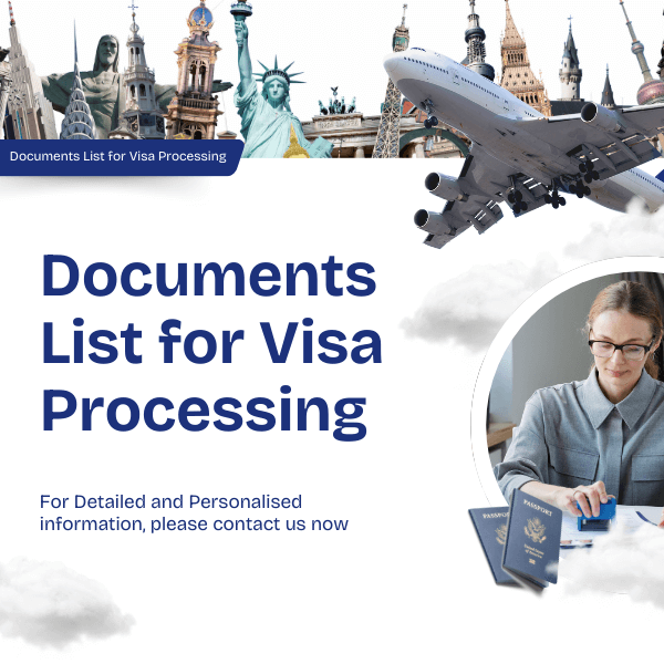 Documents List for Visa